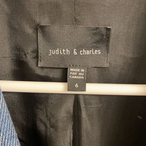 Judith and Charles Denim casual blazer size 6 - Picture 3 of 4